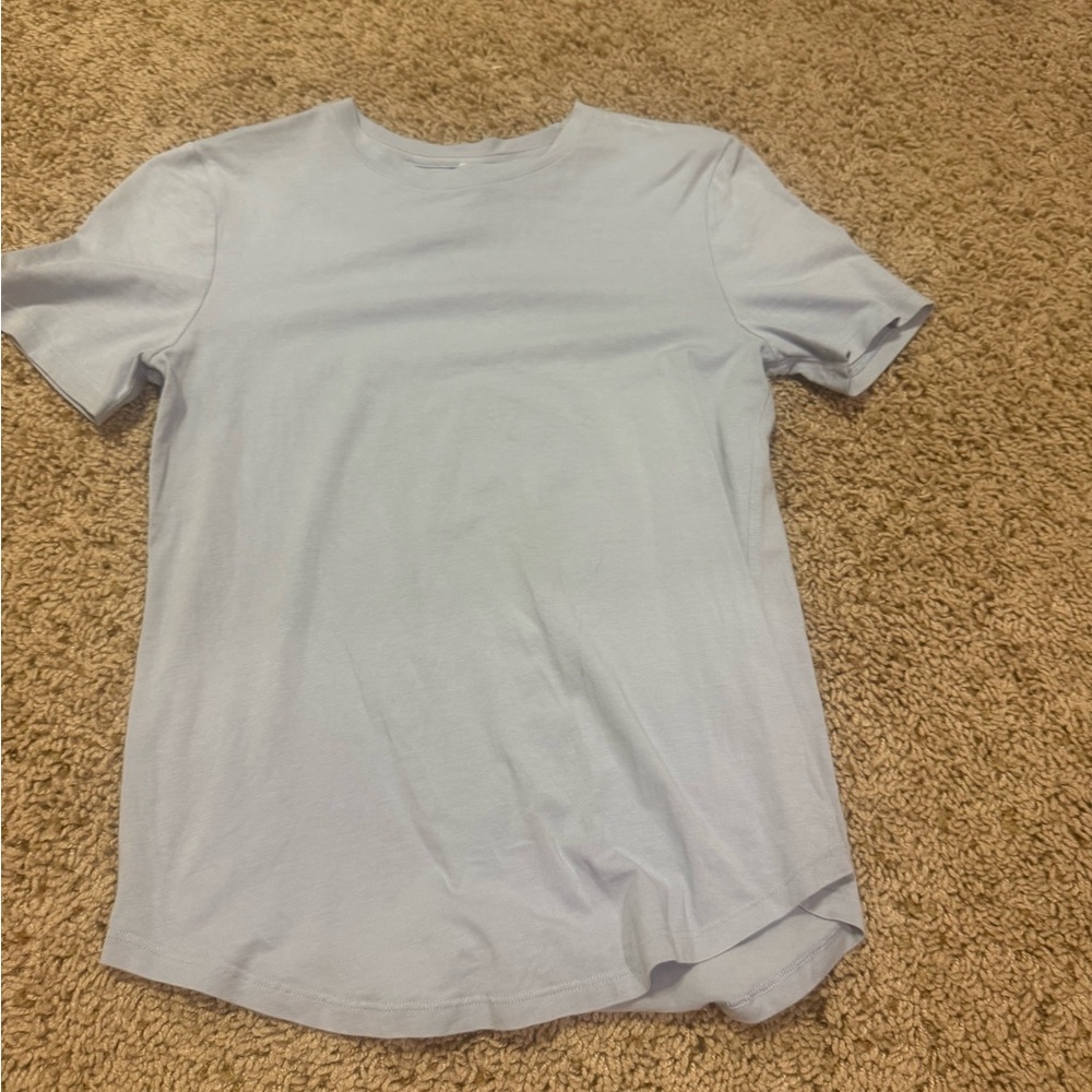 lululemon athletica Light Blue Short Sleeve Tee